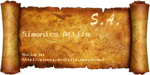 Simonics Attila névjegykártya
